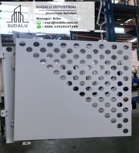 China SUDALU White Color Aluminum Curvel Panel Perforated Panel Export Package wholesale