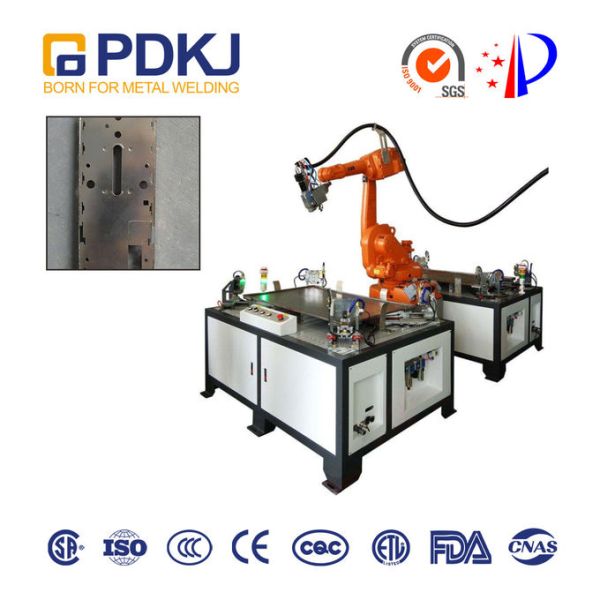 1.5KW Integrated Industrial Welding Robot Cells Fixed Worktable 2mm Alloy Fittings