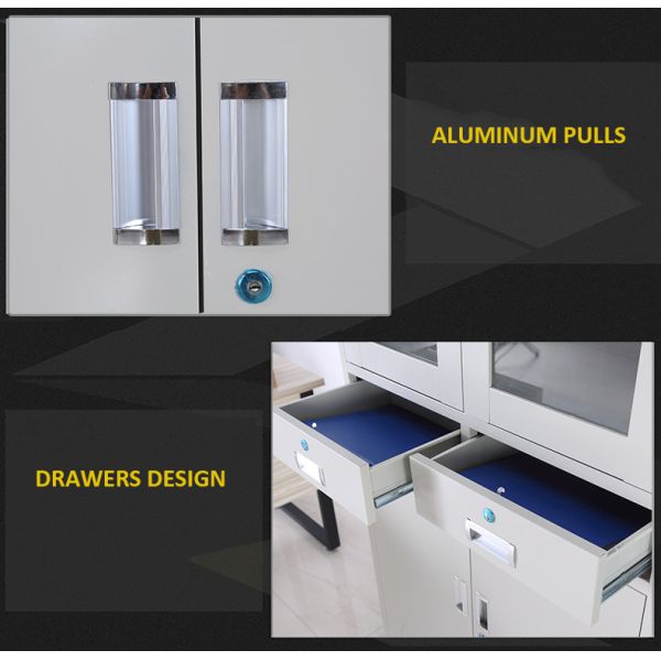 Streamline Office Data Management with this Metal Filing Cabinet and Storage Rack