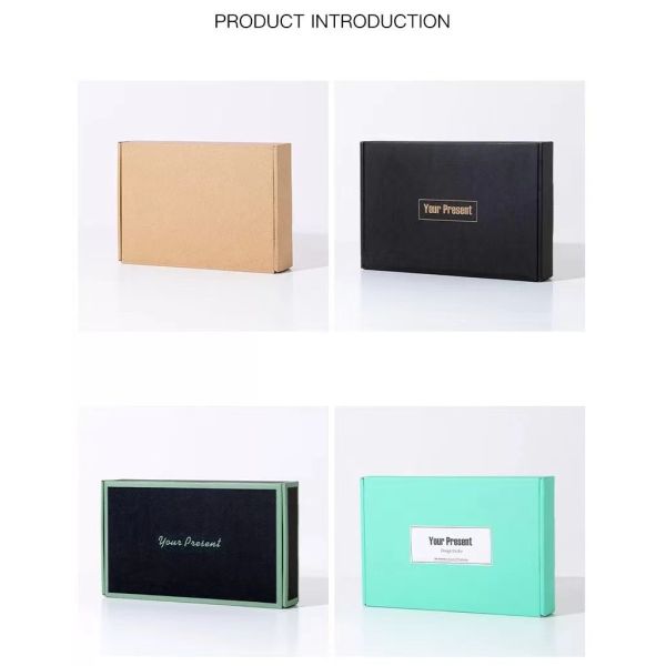 Eco Skincare Beauty Cloth Corrugated Paper Box Matte Colored Corrugated Mailing Boxes