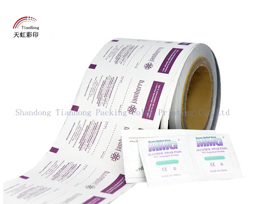 Custom Printed PE Coated Paper Roll Film for Brown Pepper Salt Stick Thickness And Customized
