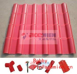 China ASA PVC antique glazed roof tile / PVC roofing sheet extrusion machinery wholesale