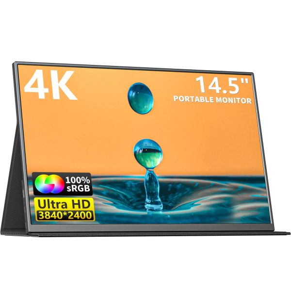 14.5 inch LCD Small Monitors UHD 4K Gaming Monitor IPS Panel Screen USB For Laptop