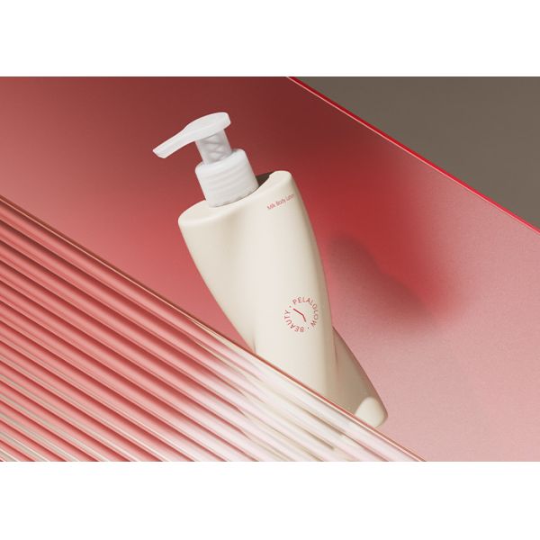 Elegant 250ml Curved Design Pump Bottle – For Shampoo, Body Wash & Hand Soap