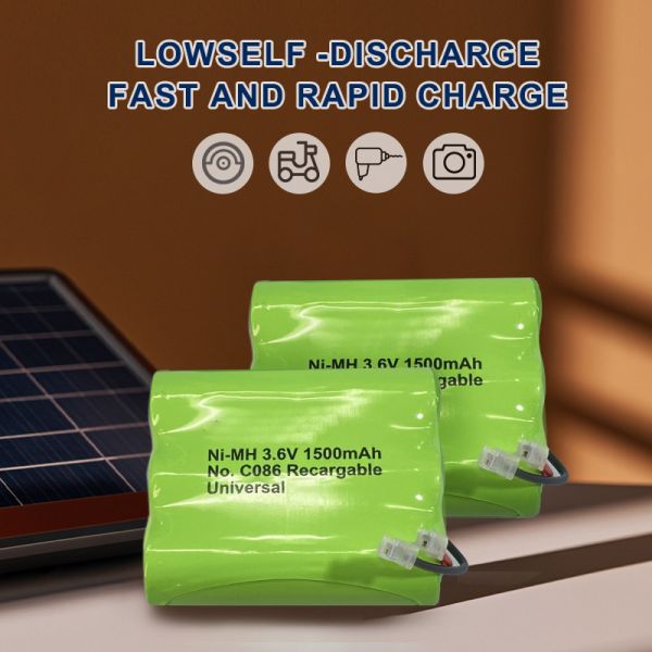 Custom NiMH Battery Packs 1500mAh 3.6 Volt Rechargeable NiMH Battery Pack