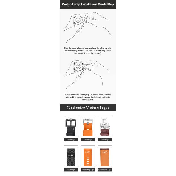 20mm TPU Watch Band With SS 1315S / 1620S Buckle