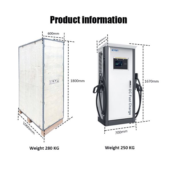 60kw 120kw Output Current CCS2 Chademo Type2 EV DC Charging Pile for Electric Vehicle